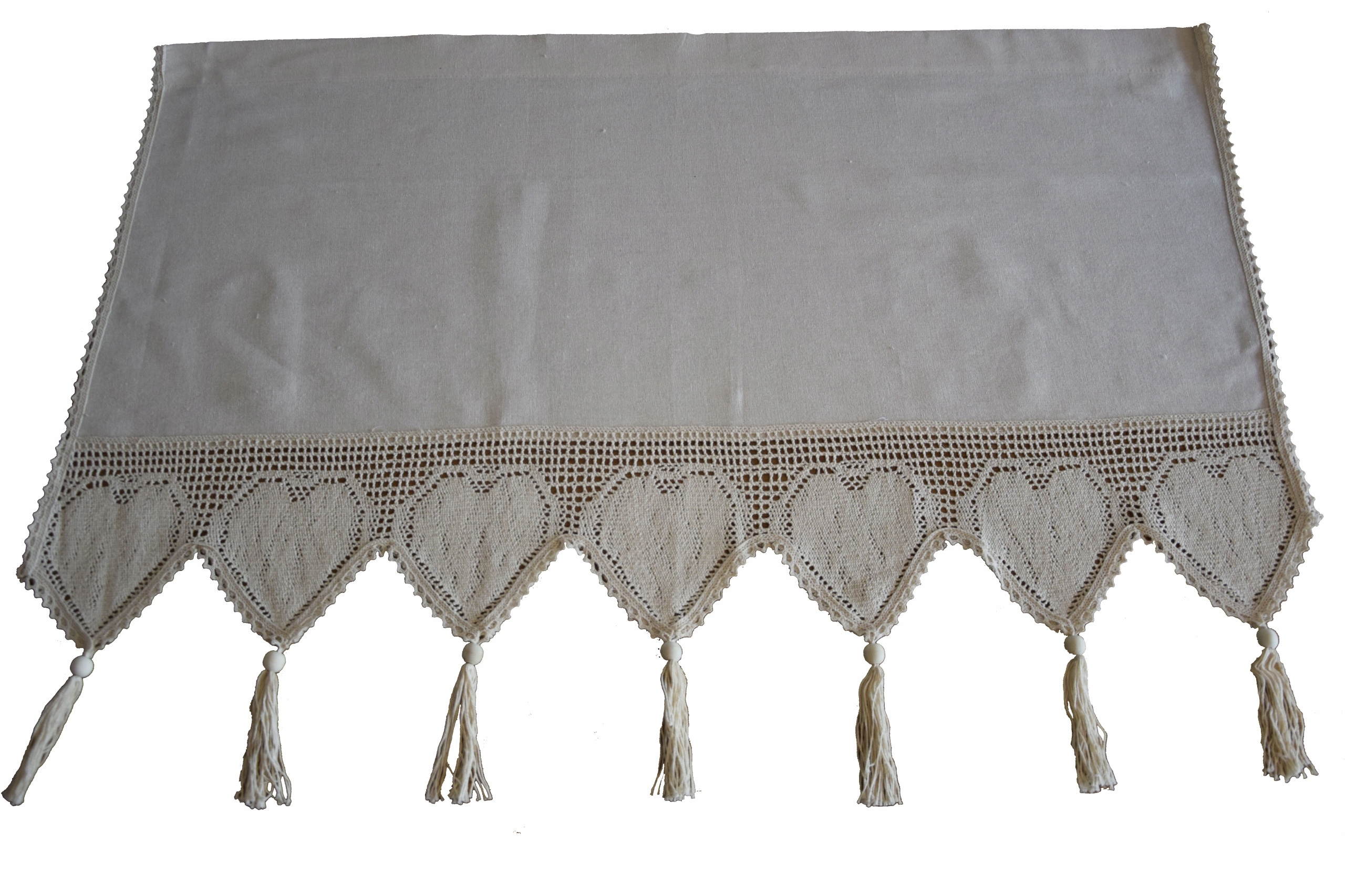 

Firanka Beżowa Naturalna Zazdrostka 60/100 Serce