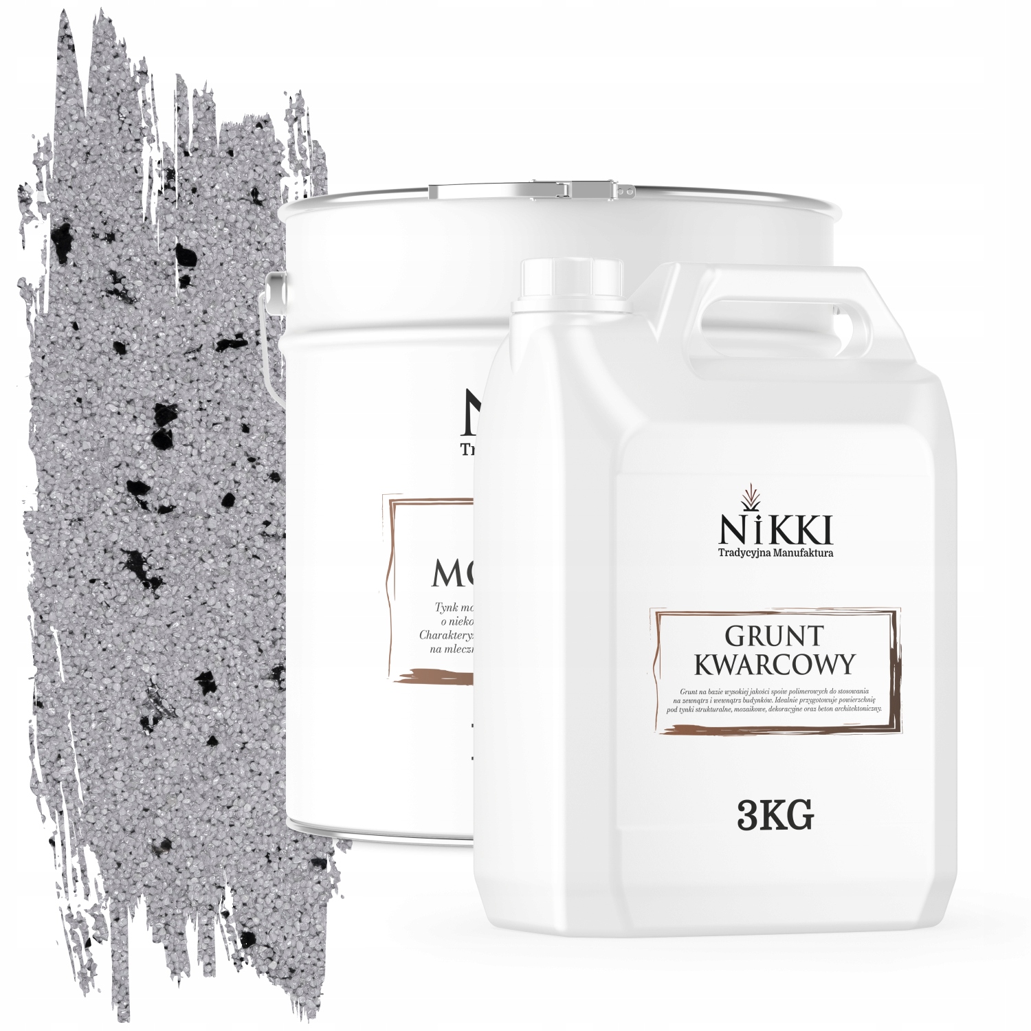 Mozaiková Živicová Omietka Šedá S Čiernou Mikou M04 Sada 12,5 Kg Základný Náter