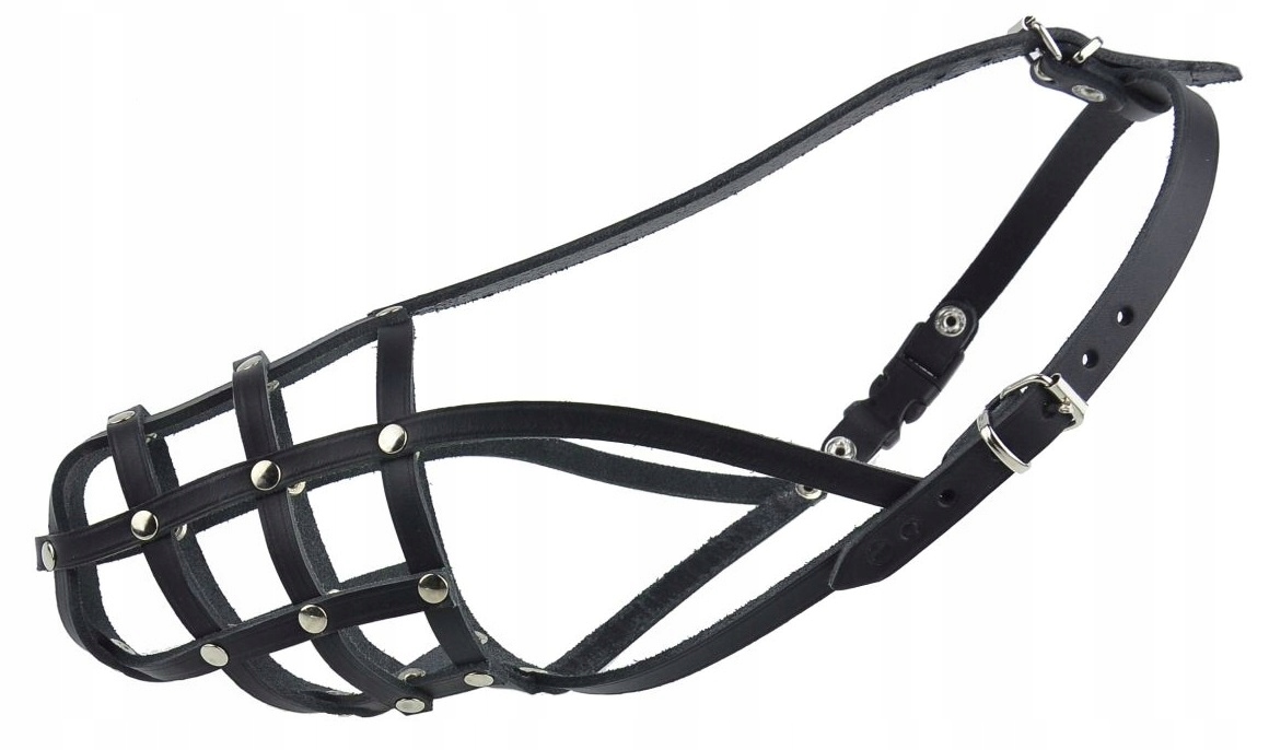 Kožený náhubek pro psa Champion Ovčáček kolie C1 26/9,5 cm