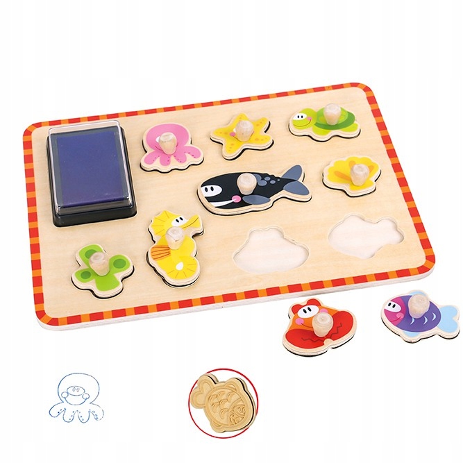 

Stempelki Puzzle Morskie Zwierzęta 9 el.TOOKY Toy