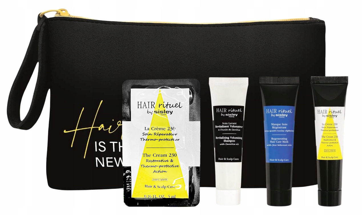 Hair Sisley Rituel Kosmetyczka Szampon 2x Maska Termoochrona Zestaw