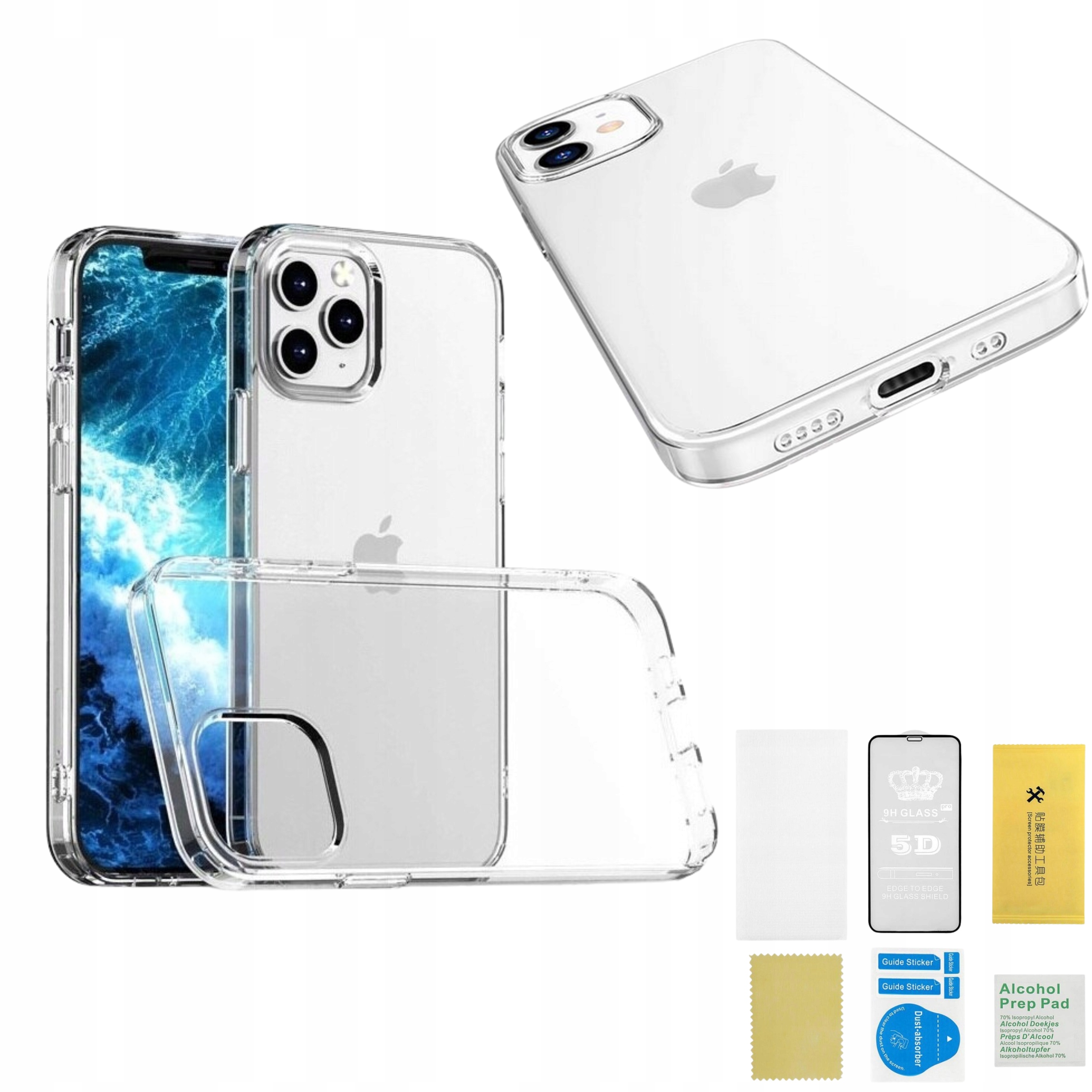 ETUI DO IPHONE 12 / 12 PRO UNIWERSALNY 2w1 CASE + SZKŁO SZKŁO HARTOWANE 9H