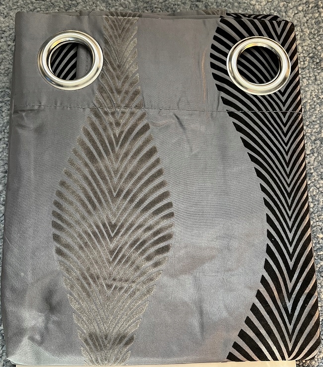 GOTOWE ZASŁONY ZASŁONA 140 X 250 szara kółka Wzór geometryczny