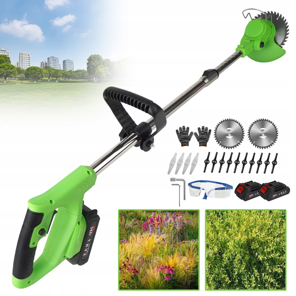 Elektryczna Kosiarka Do Chwastów Z 2 Akumulatorami Podkaszarka Do Trawy