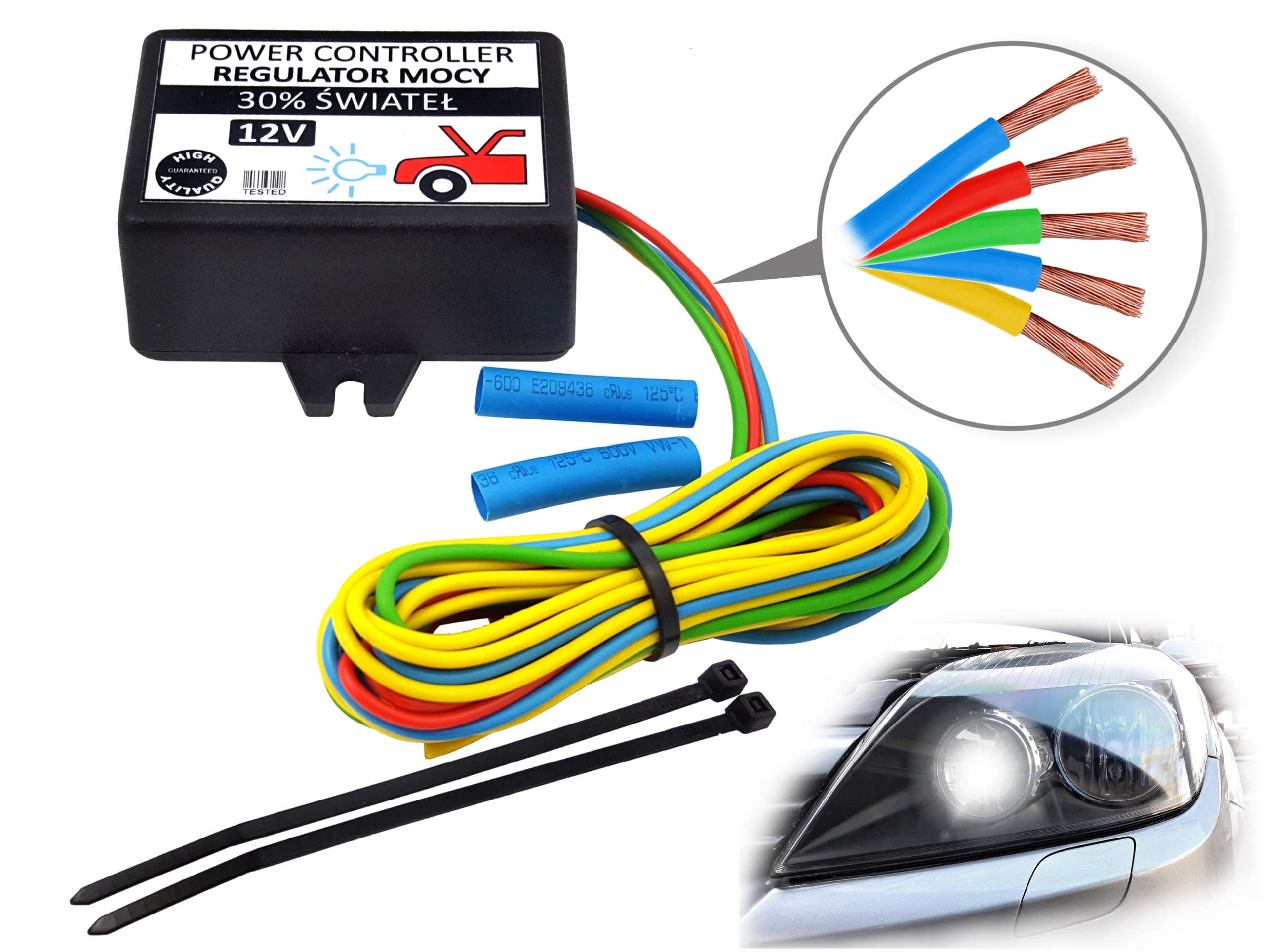 ŚWIATŁA DZIENNE ZAMIAST DŁUGICH 30% REGULATOR MOCY MODUŁ ŚWIATEŁ DZIENNYCH Numer katalogowy części DRL-1