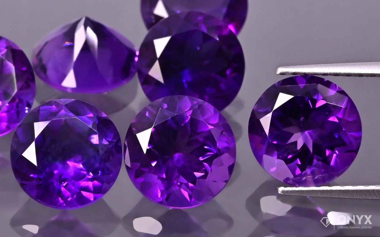 Ametyst A fazetovaný kulatý fi 8 mm