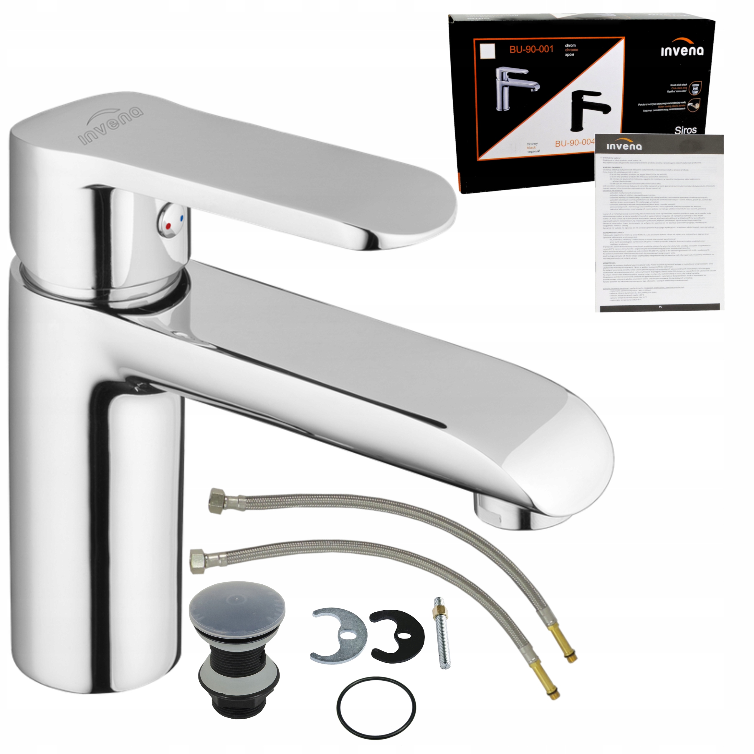 BATERIA UMYWALKOWA CHROM STOJĄCA CHROMOWANA