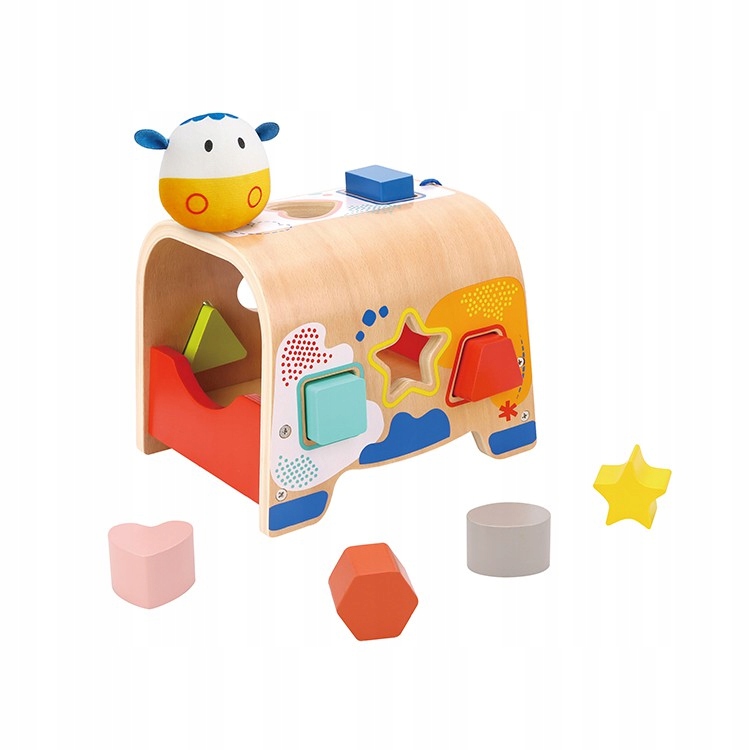 

Tooky Toy Drewniany Sorter Klocki Edukacyjne 9 el.