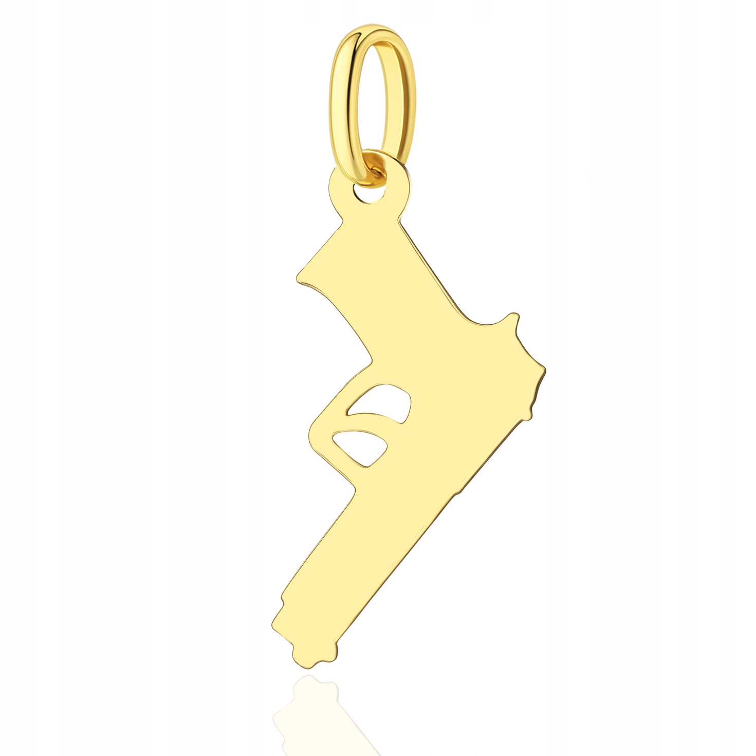 Zlatý přívěsek pistole zbraň Pr. 585 18 mm