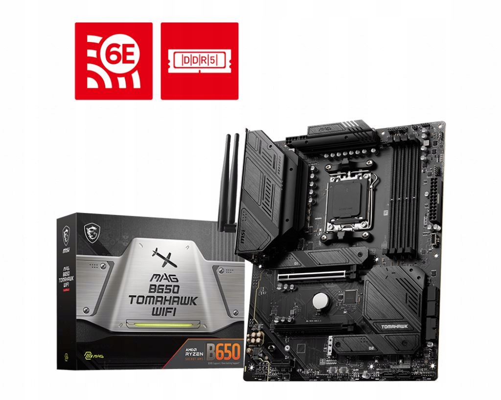 Msi Mb Sc AM5 Mag B650 Tomahawk Wifi, Amd B650, 4xDDR5, 1xDP, 1xHDMI,…