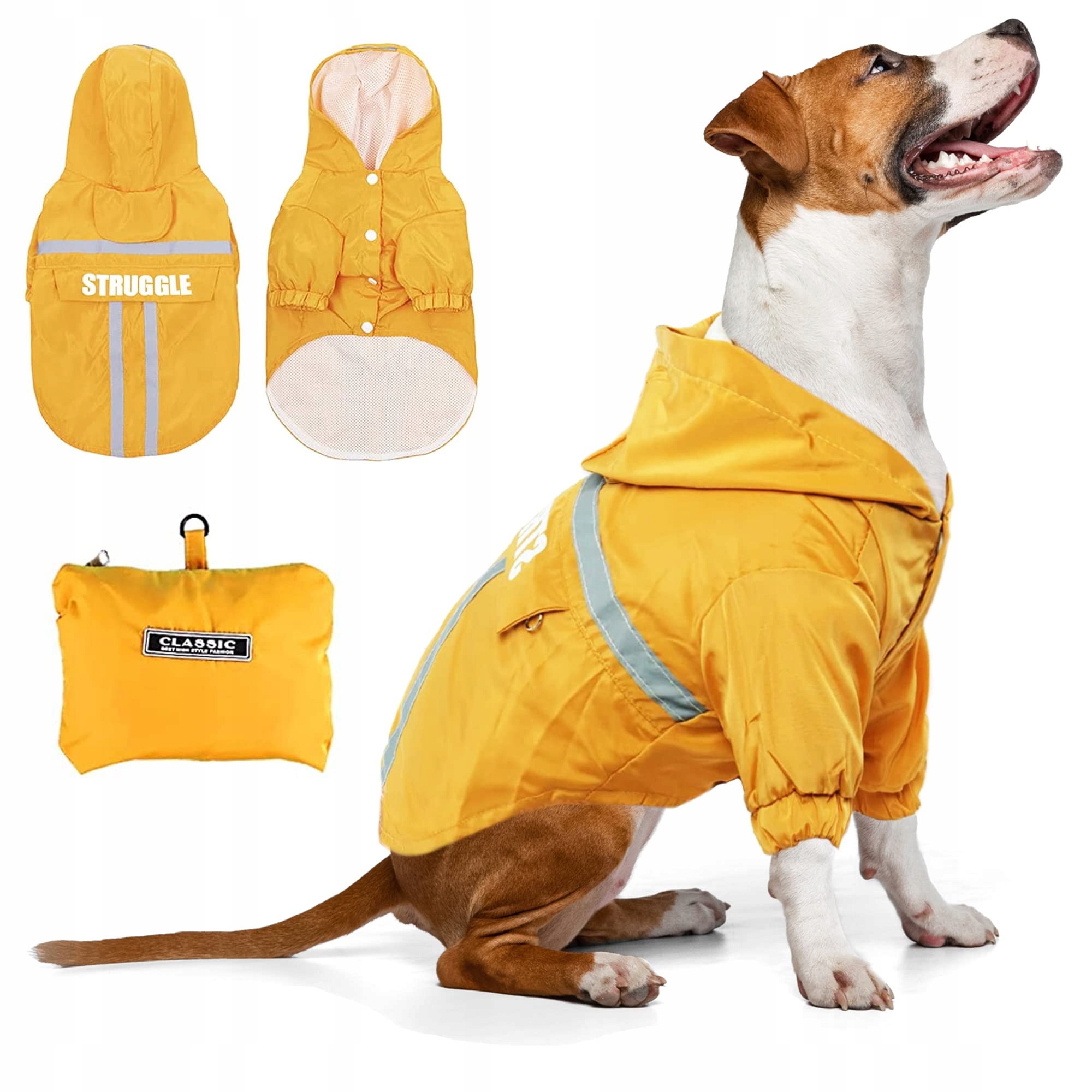 Levně Reflexní dešťová bunda pro psa do deště, oblečení XL