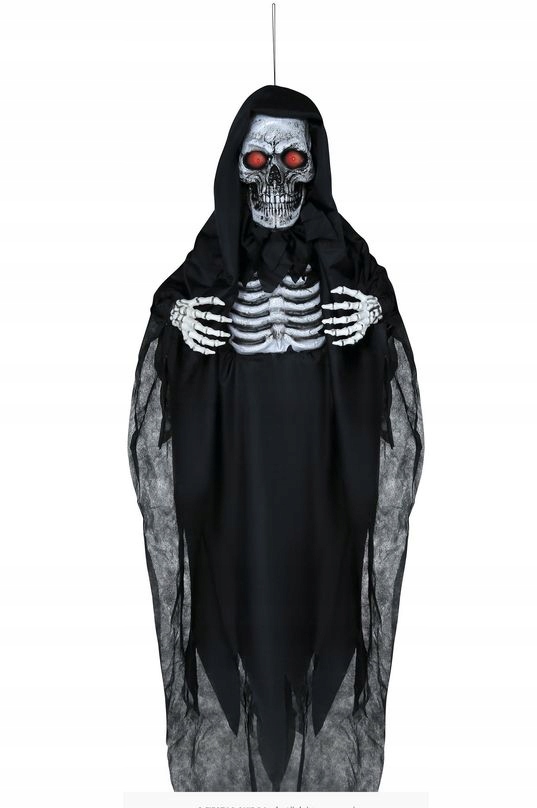Závesná kostra 180 cm – svetlo a zvuk, Halloweenská dekorácia