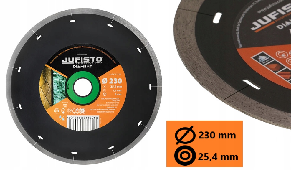 Kotouč Na Betonu Cihlový Diamantový Plný 230x25.4 mm