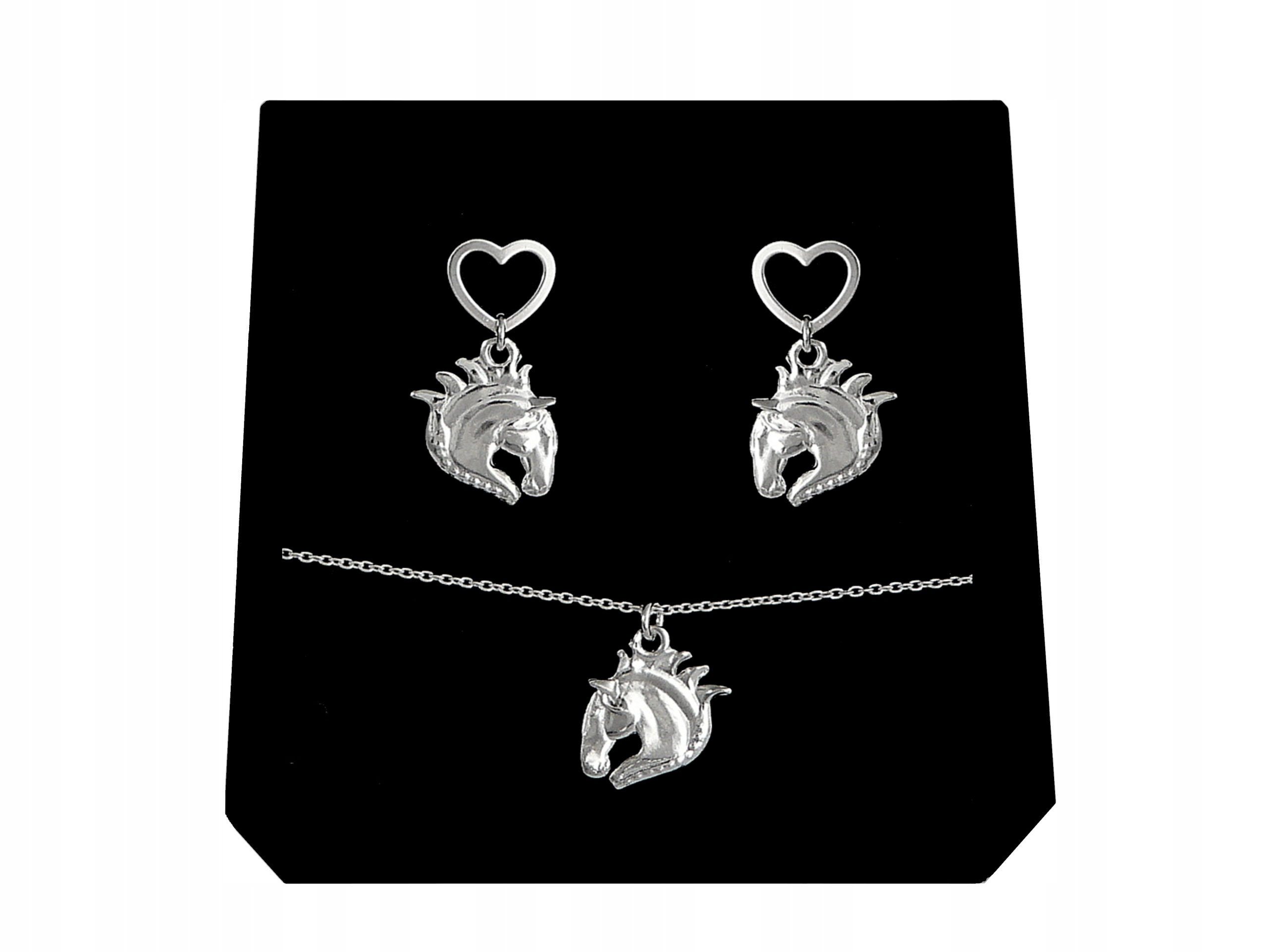 

Komplet Biżuterii Koń Głowa Konia srebro 925