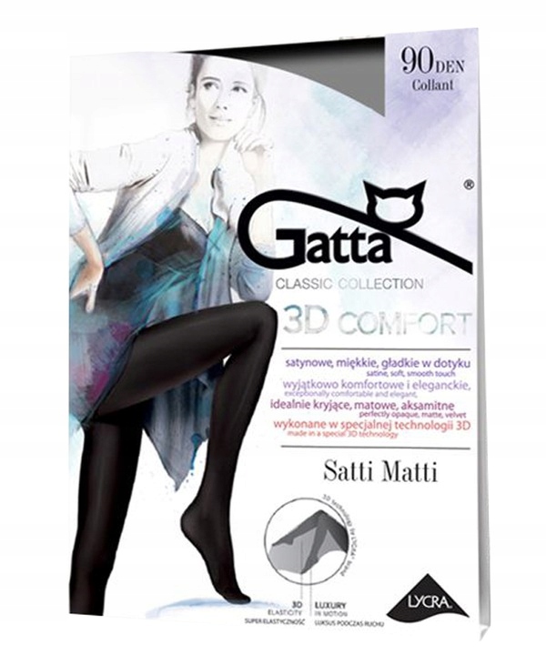 

Rajstopy Gatta Satti Matti 90 den 4/L Kolory