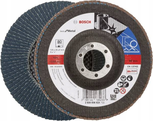 

Tarcza ścierna lamelkowa Flap 125 x571 G80 Bosch
