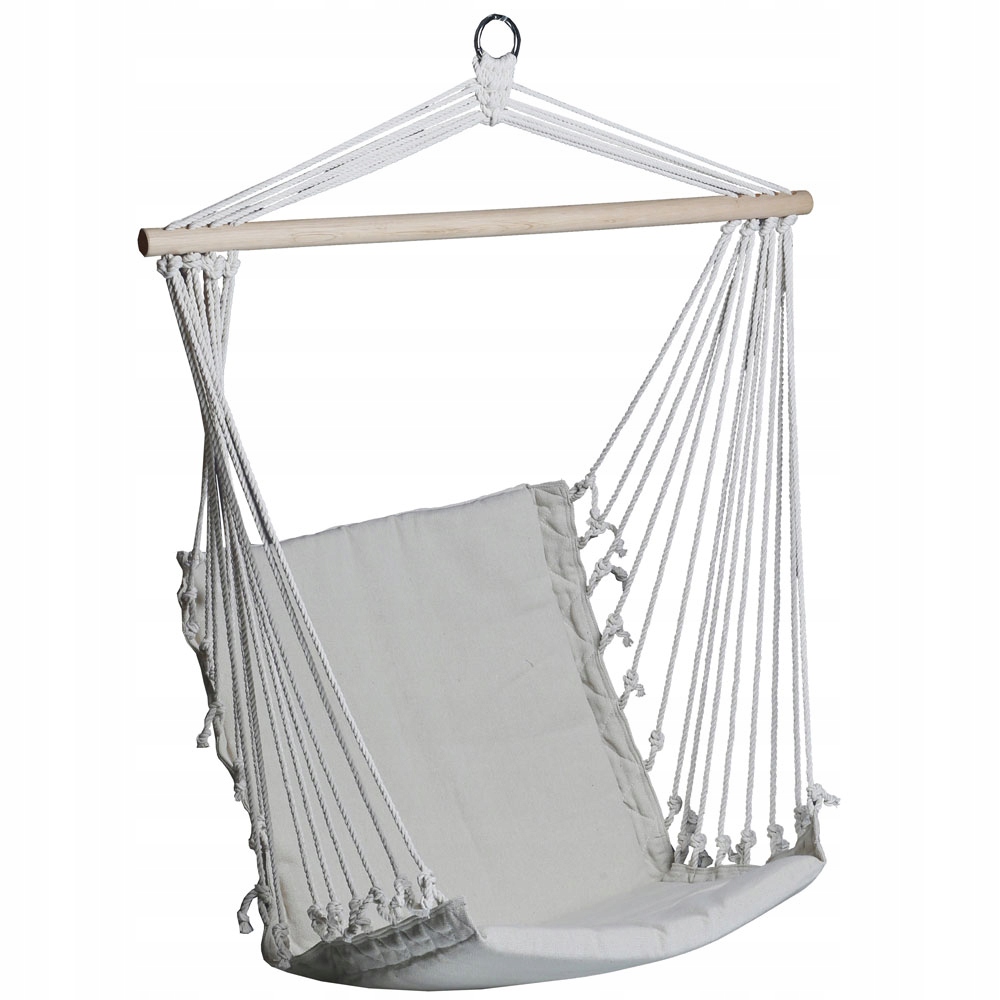 FOTEL HAMAKOWY ecru 100kg 100x50 + GRATIS!