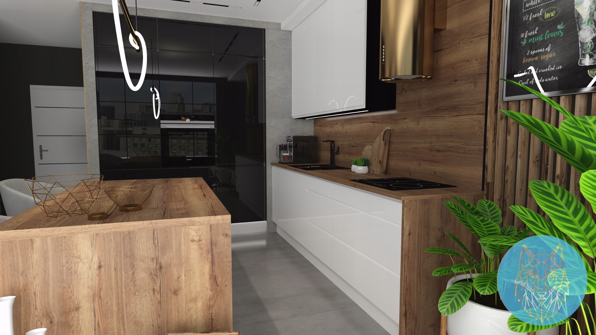 KUCHNIA NOWOCZESNA Z WYSPĄ LAKIEROWANA Kod producenta DSM3003