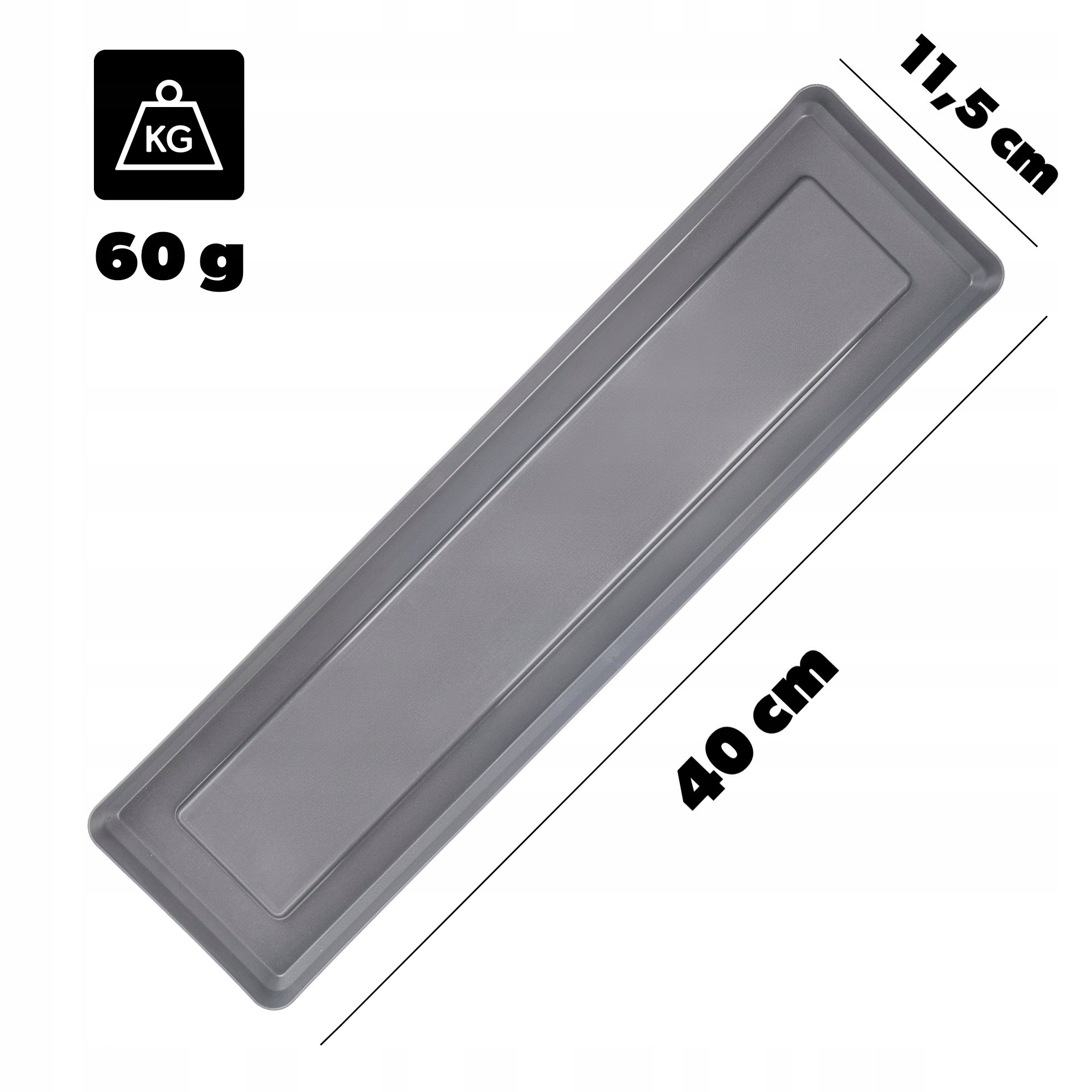 DONICZKA BALKONOWA SKRZYNKA DONICA NA KWIATY 40cm + PODSTAWKA ANTRACYT Marka Kadax