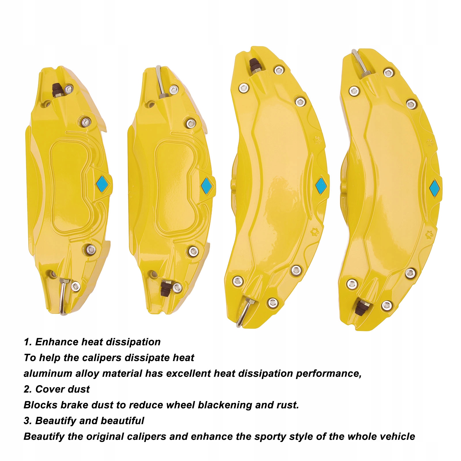 NAKŁADKI NA ZACISKI HAMULCOWE TESLA MODEL Y 4SZT Producent bez marki