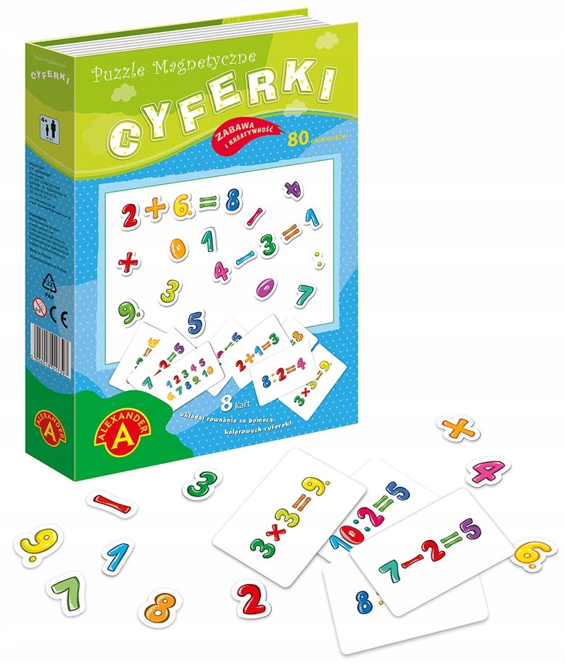 

Puzzle Magnetyczne 80 el. Cyferki Zabawa Alexander