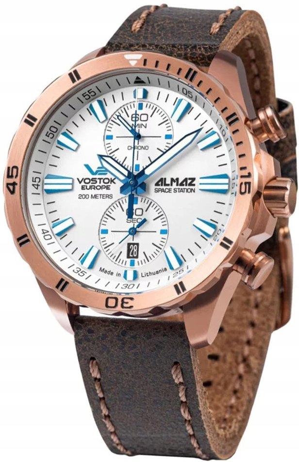 Pánské hodinky Vostok Europe 6S11-320B676 hnědé klasické vodotěsné