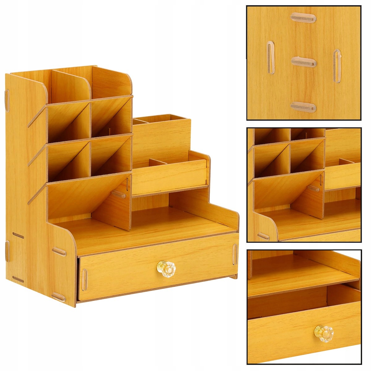 PRZYBORNIK NA BIURKO ORGANIZER POJEMNIK NA KREDKI SZUFLADKA + STOJAK GRATIS Marka Springos