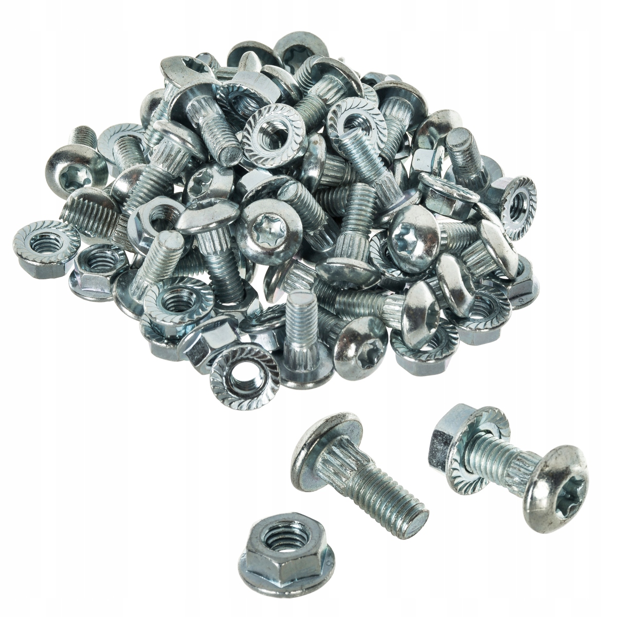 ŚRUBA + NAKRĘTKA NOŻYKA KOSY NEW HOLLAND CLAAS SCHUMACHER 50SZT. M6x16