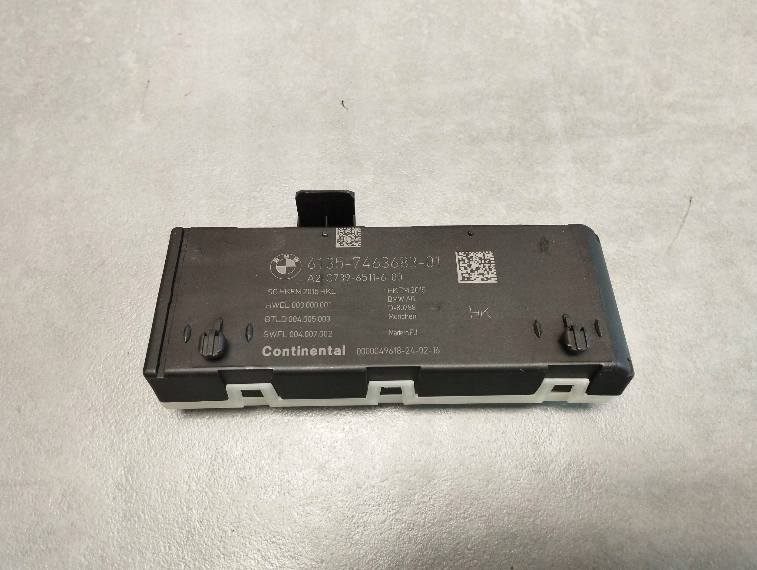 BMW 7 G11 Module du capot Arrière 7463683