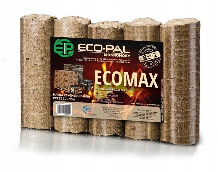 Брикет EcoMAX камин Дубово-Бук 12kg дрова производитель code ECO-pal