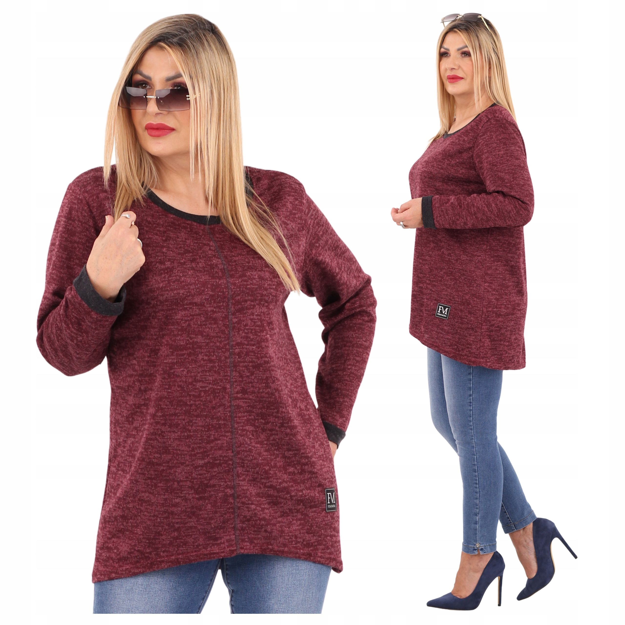 Tunika bluzka damska sweterkowa Polski Producent duże rozmiary