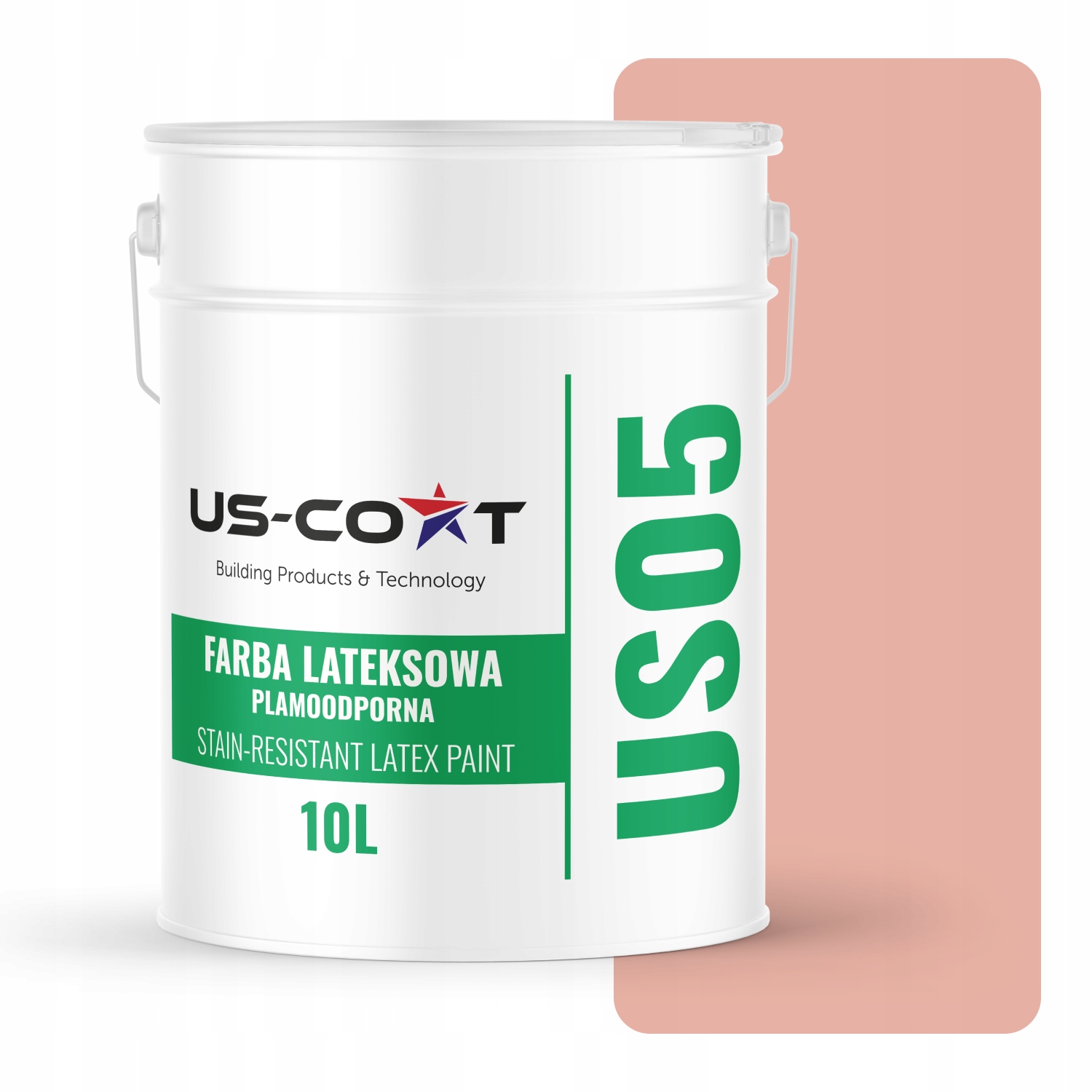 Latexová Farba Odolná Voči Škvrnám Lososová Farba Svetlá H5551 10L Matná Na Steny