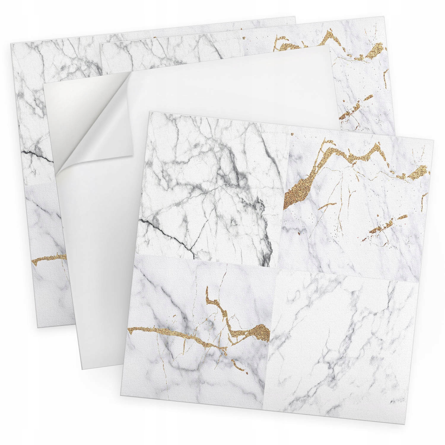 Balíček samolepících Pvc panelů Mramorové vzory s žilkami 4 ks 50x50 cm