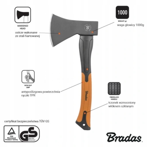 SIEKIERA TOPOREK DO DREWNA FIBERGLASS 1000g Marka Bradas