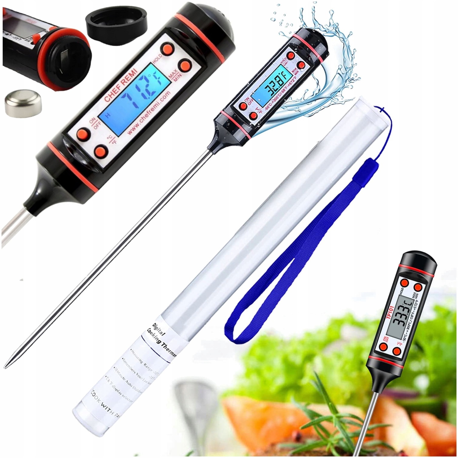 

Termometr Kuchenny Cyfrowy LCD Sonda Mięsa Wina