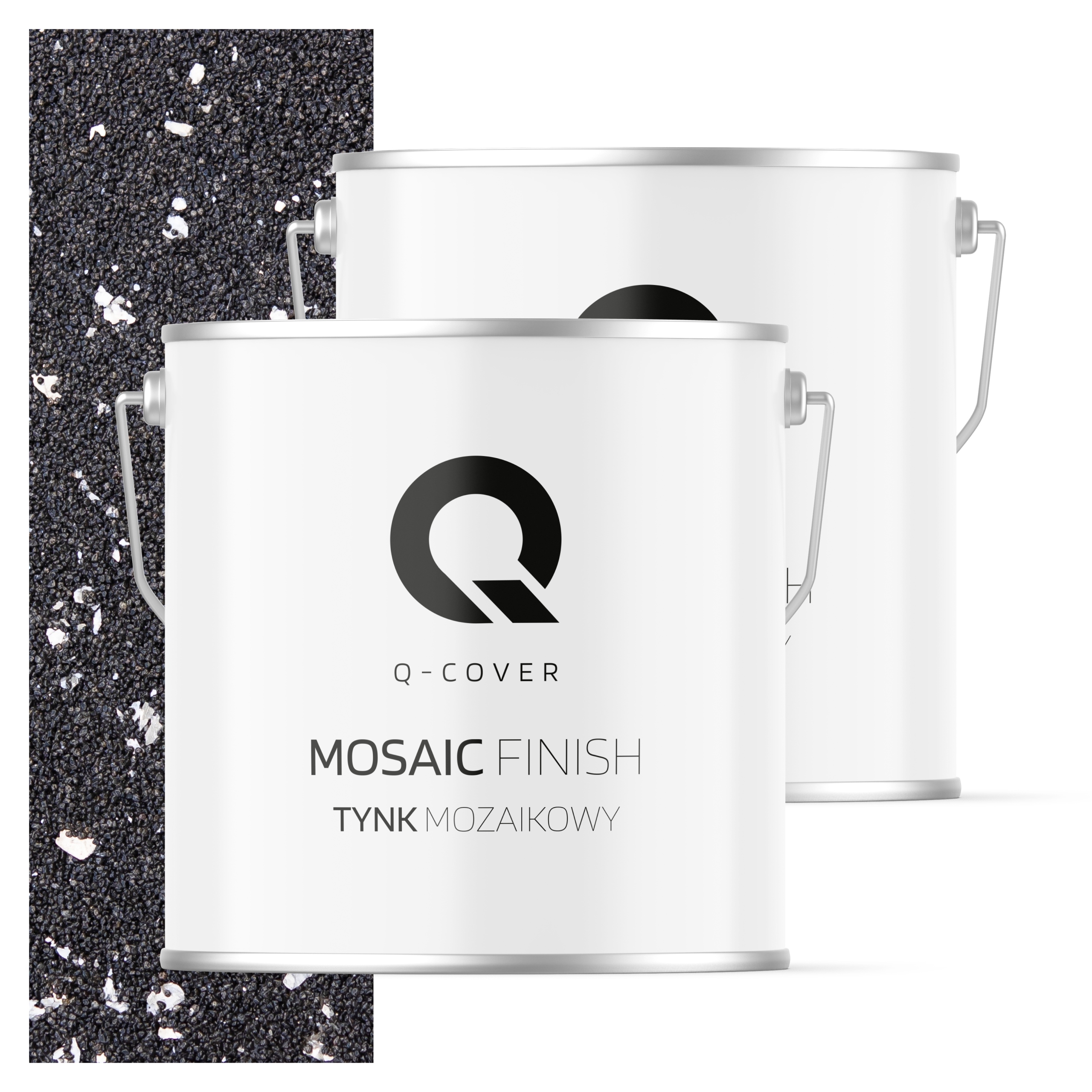 Mozaiková Omítka Mozaika 7KG Černá Se Stříbrnou Slídou M52 Ozdobná Fasáda