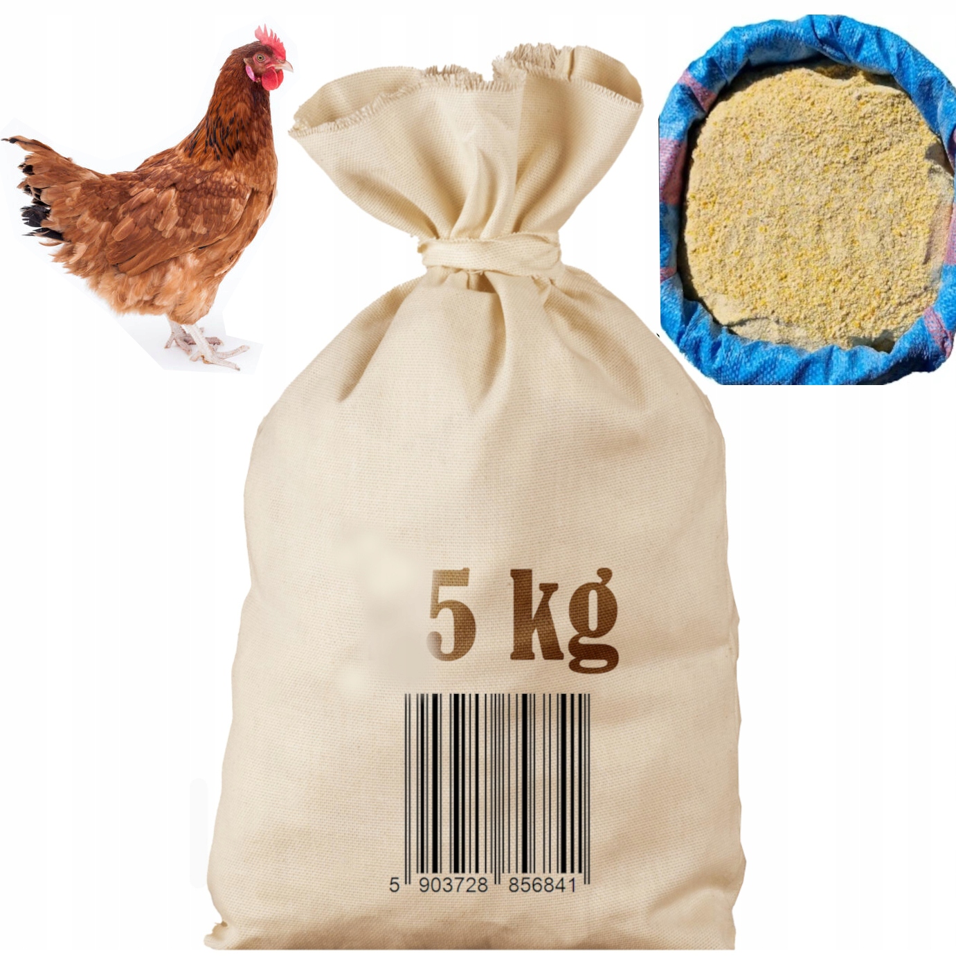 Kukurydza Gnieciona pasza karma 5kg Polska dla kur niosek gołębi