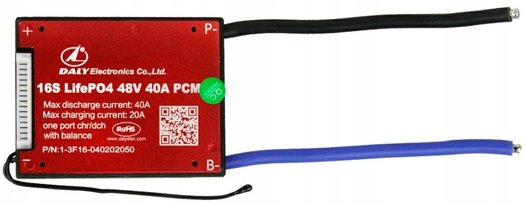 PCM DALY do 51,2V 40A LiFePO4 16S Balanser BMS