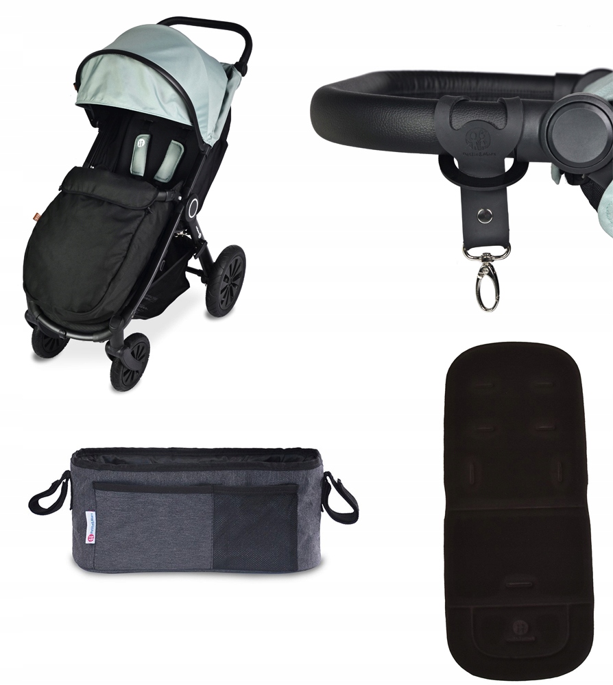 Wózek Petite&Mars Street+ RWS OAK | Flowers Składanie na płasko