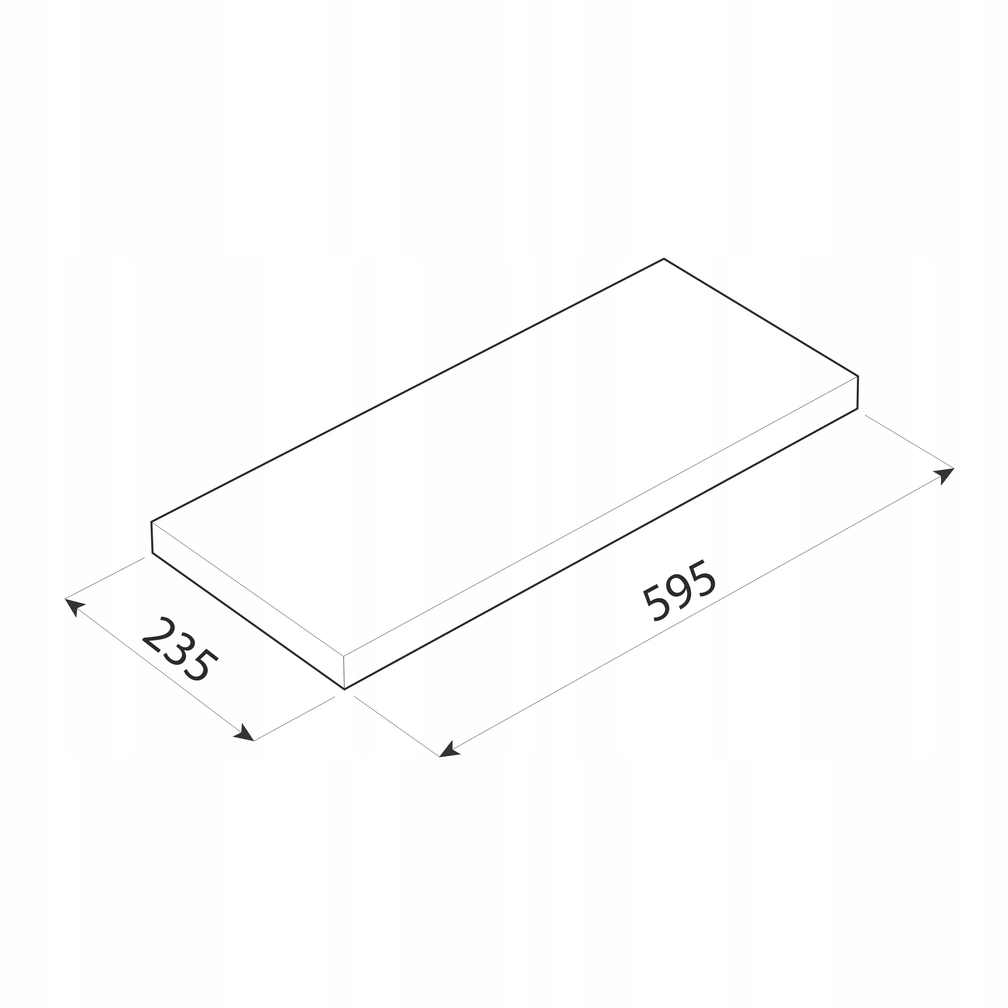 Półka ścienna samowisząca - wisząca 60x23 Wenge Marka Velano