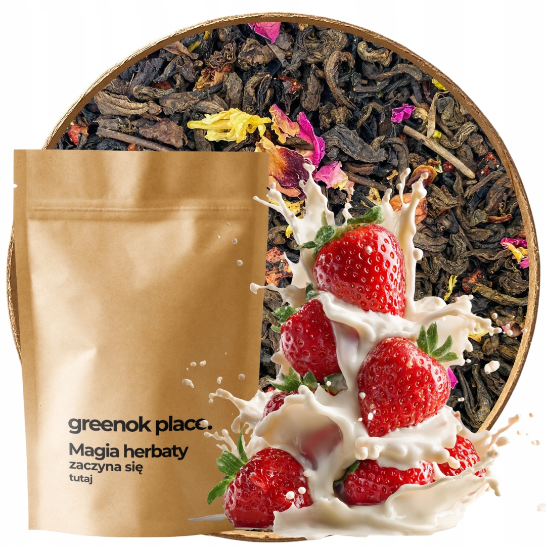 Červený Čaj Pu-erh Krémová Jahoda 1000g Čínská kvalita Yunnan Velkoobchod