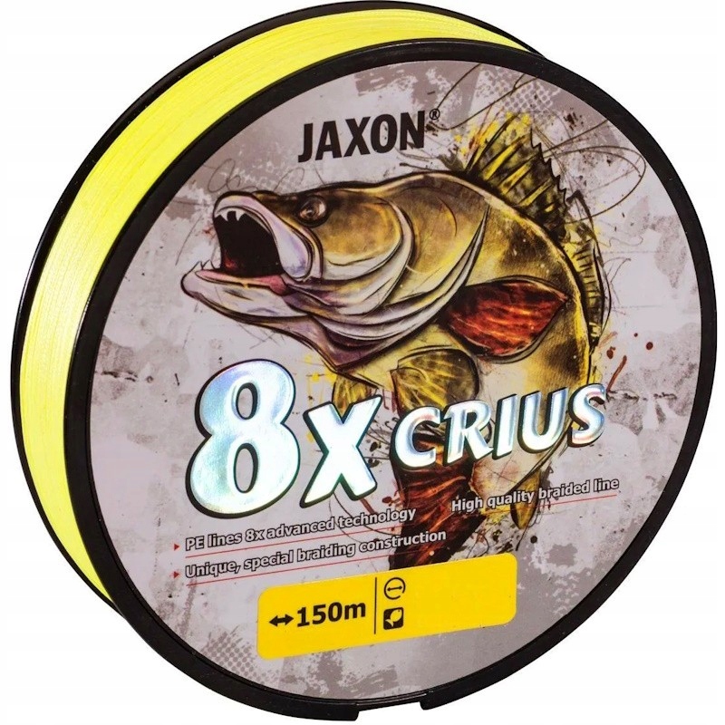 Plecionka Spinningowa Jaxon Crius 8X Fluo Żółta 0.20mm Ryby Do 22kg 150m