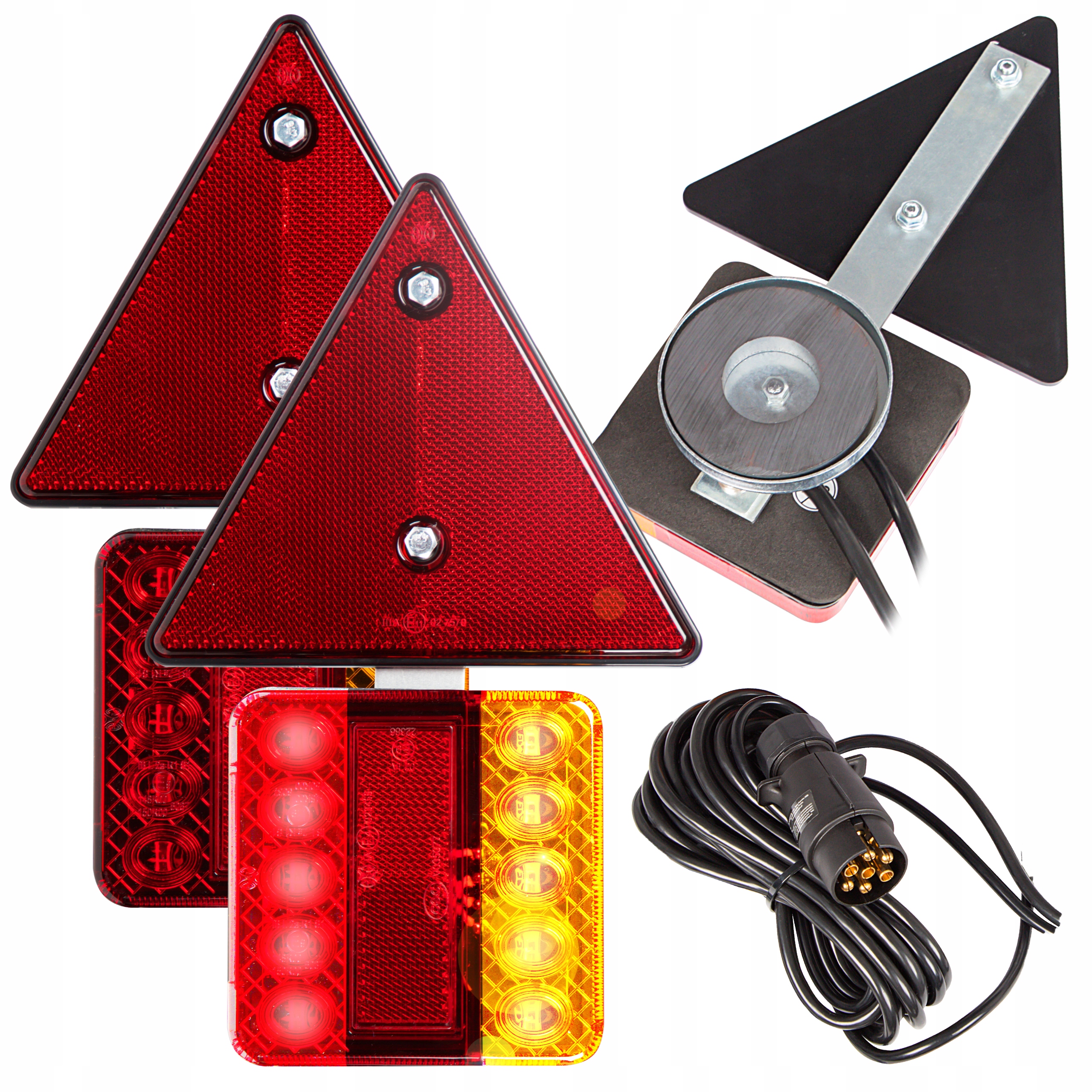 Sada Led Světel Pro Přívěs Trojúhelník Magnet Univerzální Lampa Trojúhelník