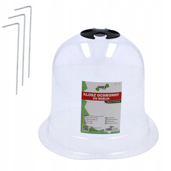 

Klosz 17cm Osłona Roślin Sadzonek Szklarnia +kotwy