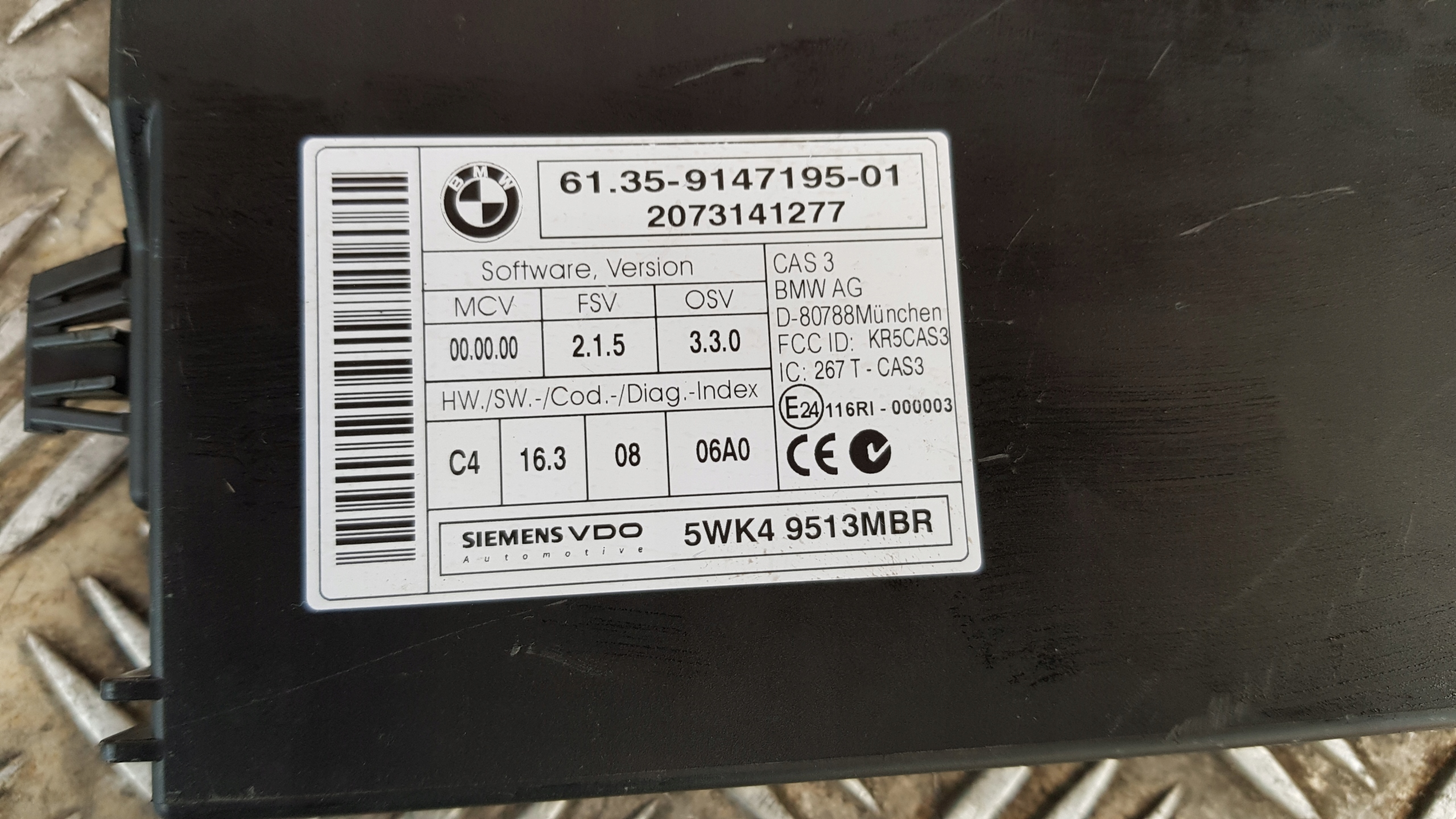 BMW E87 E90 E91 Unité commande confort 9147195