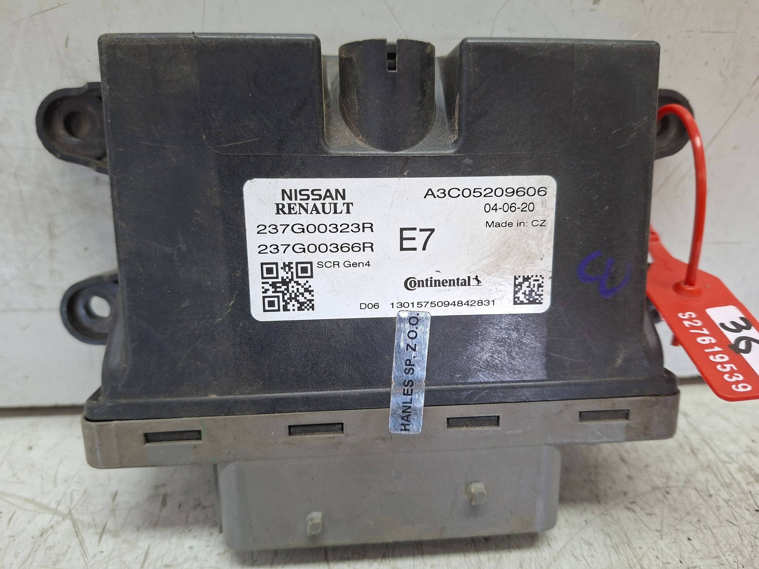 control unit ADBLUE 237G00323R A3C05209606 237G00366R RENAULT DACIA
