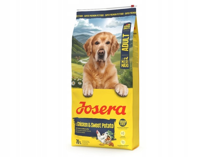 Levně Suché krmivo pro psa Josera Adult kuře s batáty 12,5 kg, lehce stravitelné