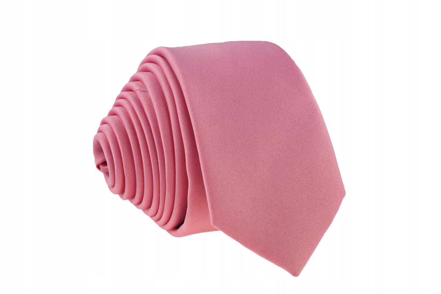 KRAWAT WĄSKI MĘSKI SLIM ŚLEDŹ 5 cm BRUDNY RÓŻ Marka Tissino