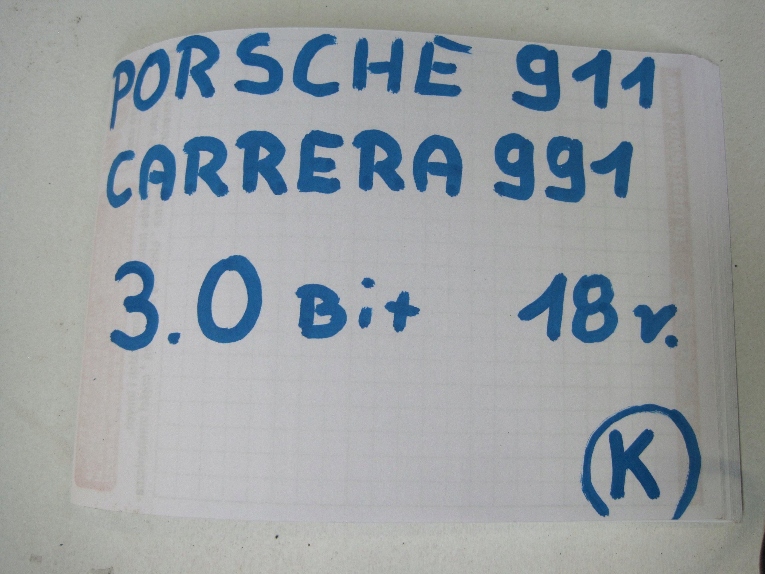 KRUCIEC cijev vode PORSCHE CARRERA 991 911 3,0BIT 9P1129659