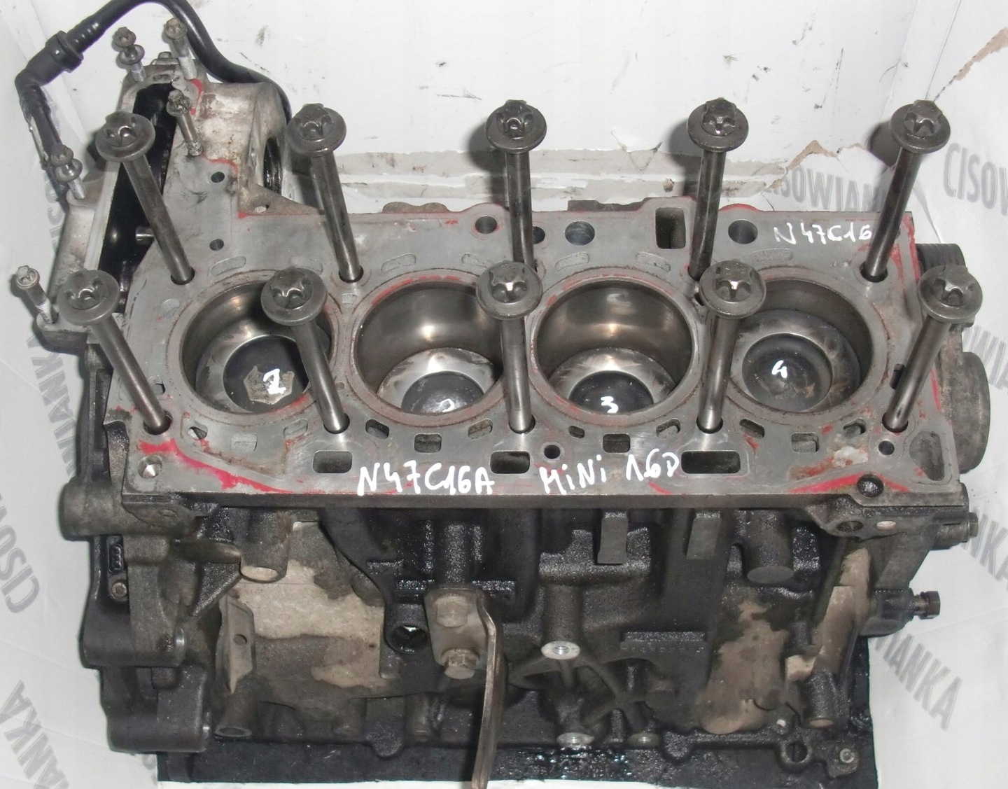 MINI COOPER R56 R60 1.6D N47C16A BLOK DÓŁ SILNIKA TŁOKI WAŁ